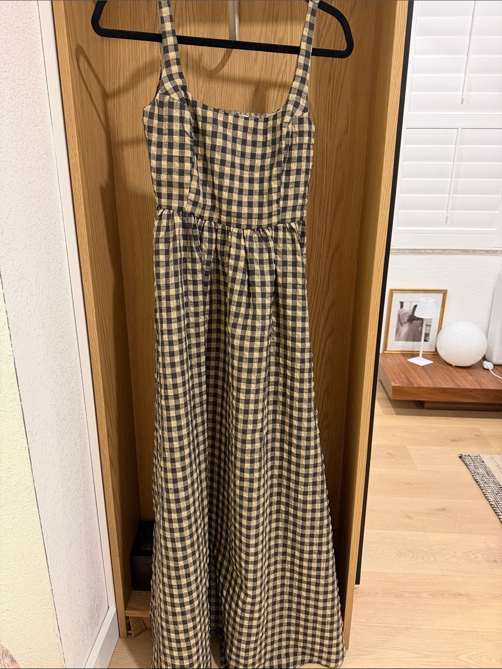 Princess Polly Black and Cream Gingham Maxi Dress - Picture 4 of 7